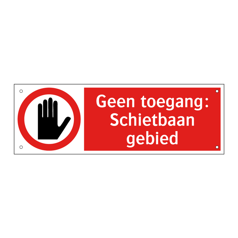 Geen toegang: Schietbaan gebied