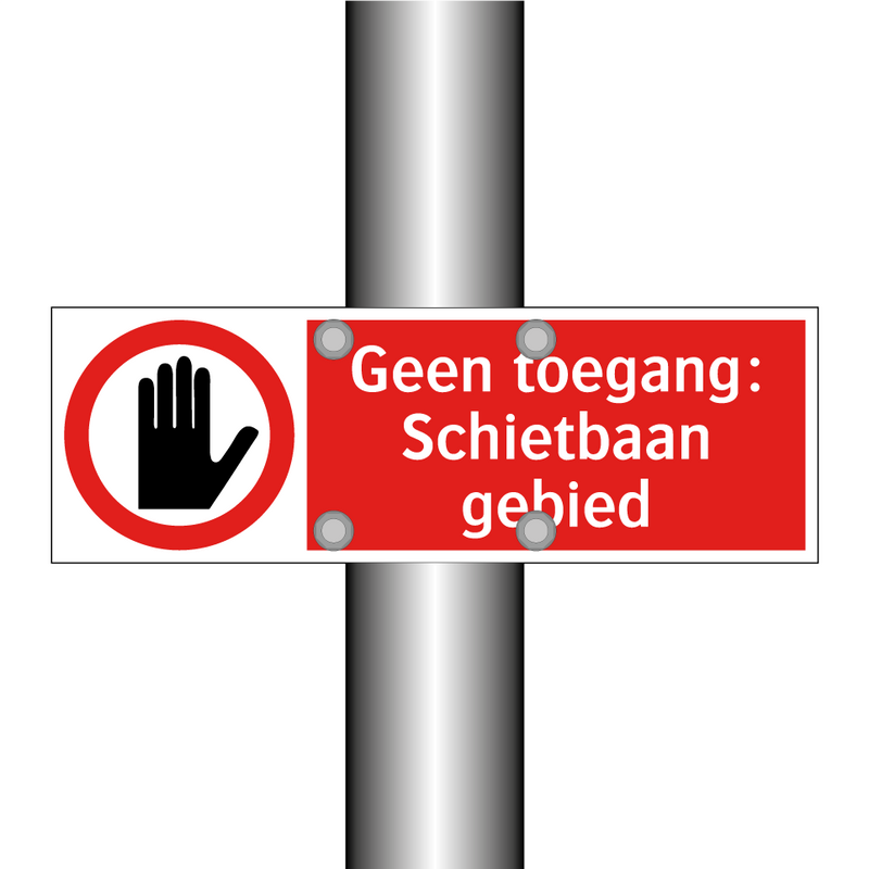 Geen toegang: Schietbaan gebied