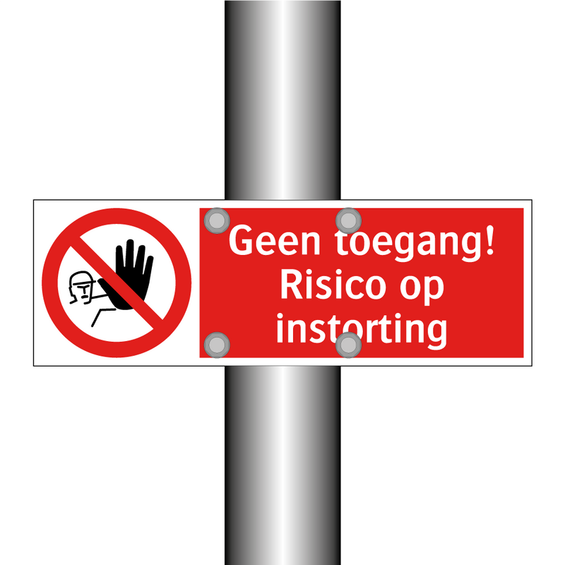 Geen toegang! Risico op instorting
