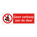 Geen verkoop aan de deur