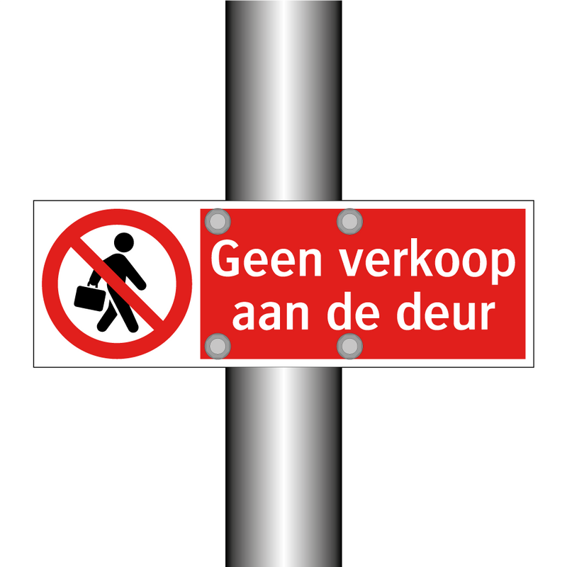 Geen verkoop aan de deur