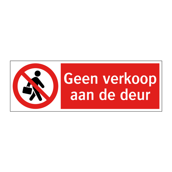 Geen verkoop aan de deur