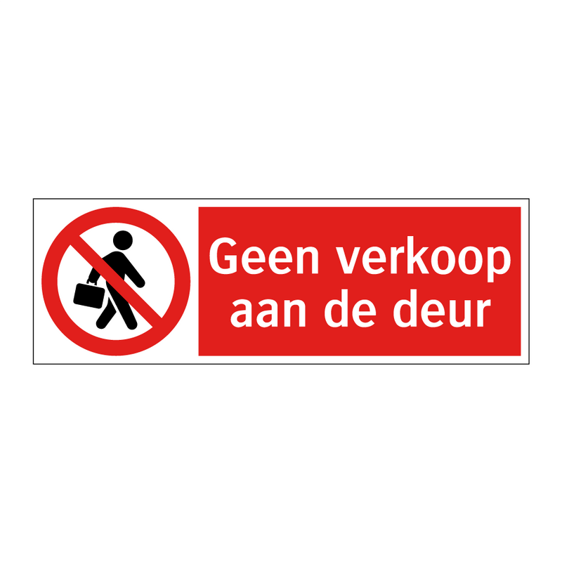 Geen verkoop aan de deur
