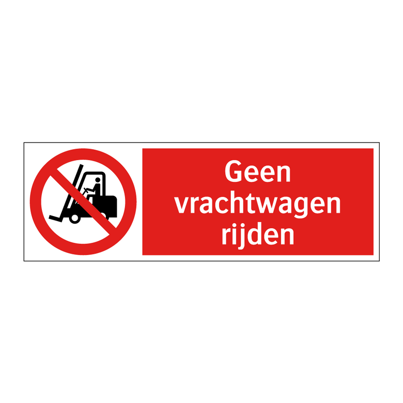 Geen vrachtwagen rijden