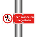 Geen wandelen toegestaan