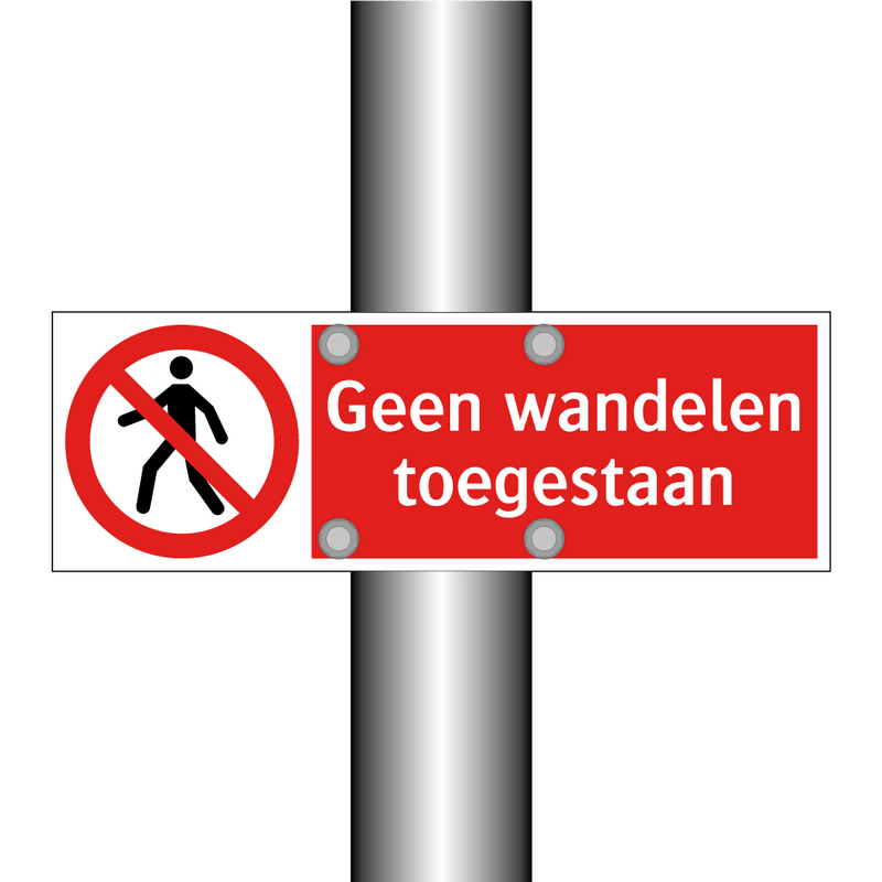 Geen wandelen toegestaan