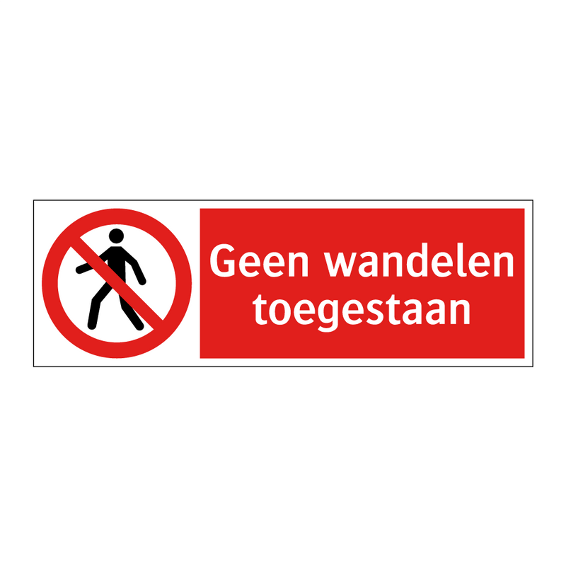 Geen wandelen toegestaan