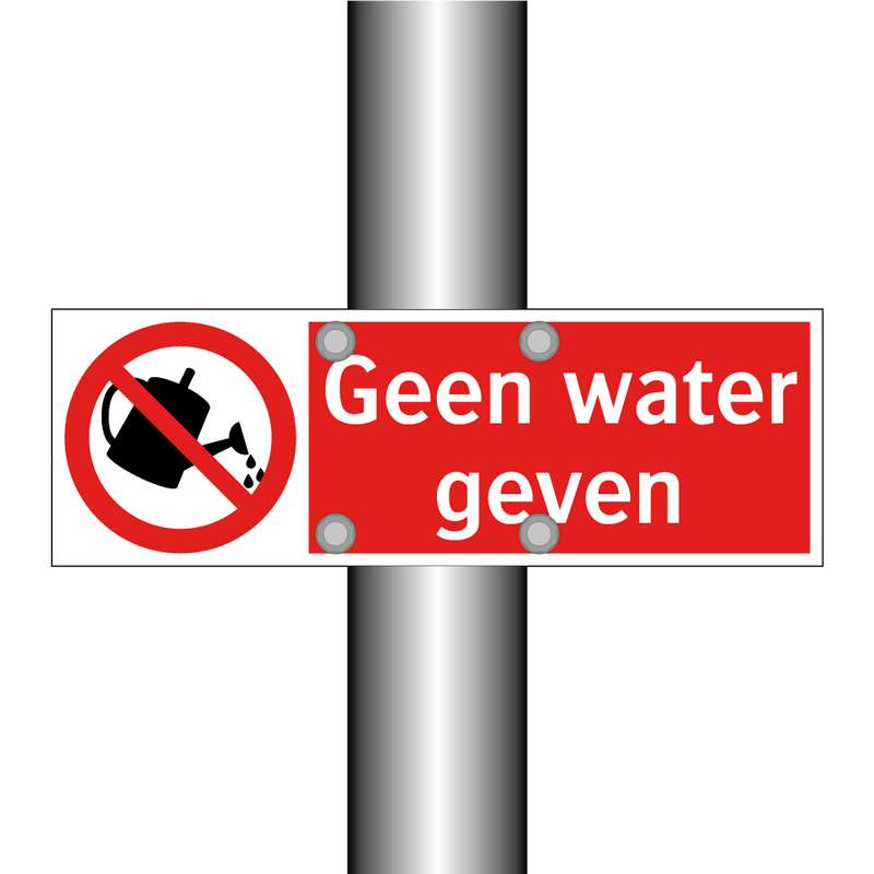 Geen water geven