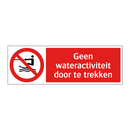 Geen wateractiviteit door te trekken