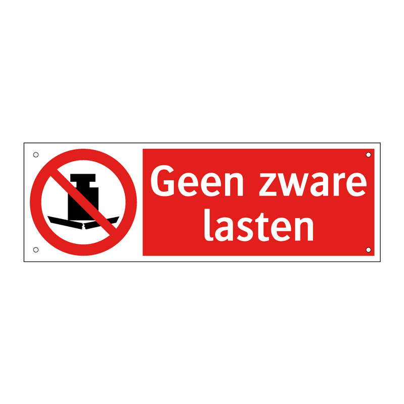 Geen zware lasten