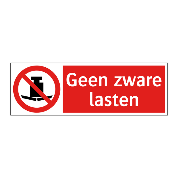 Geen zware lasten