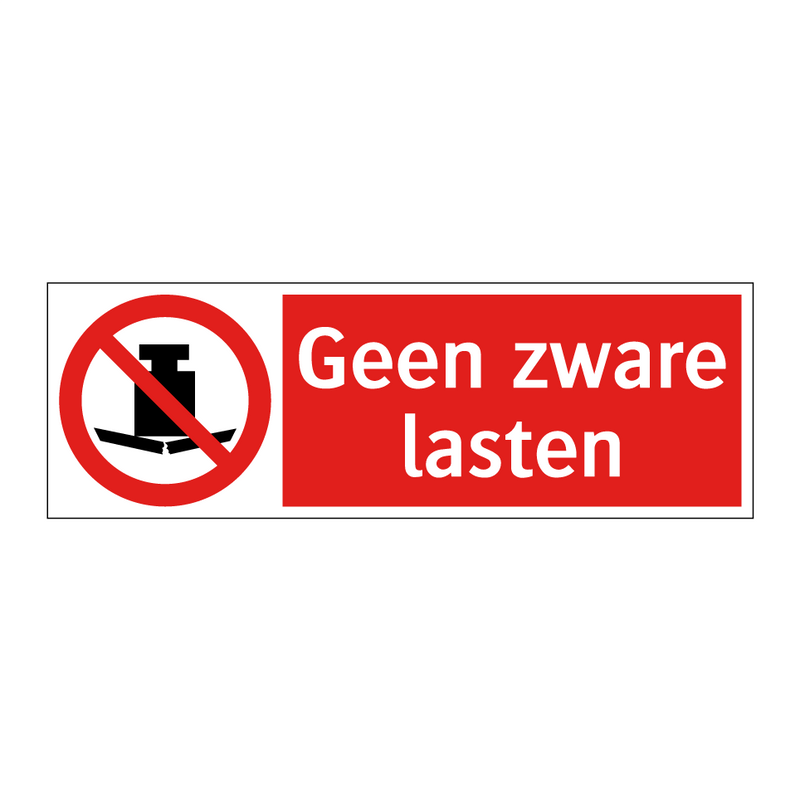 Geen zware lasten