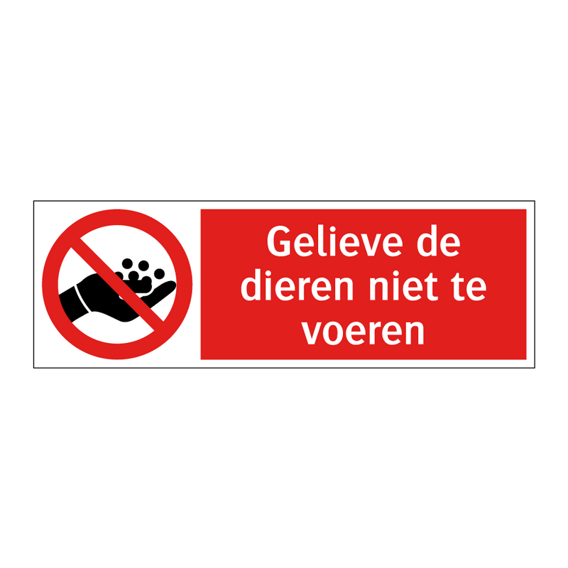 Gelieve de dieren niet te voeren