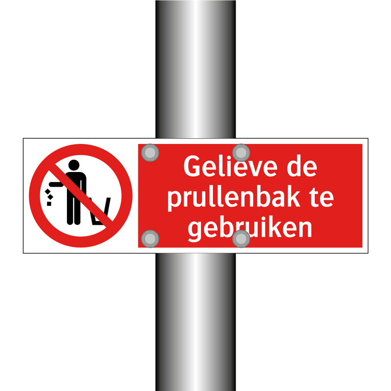 Gelieve de prullenbak te gebruiken