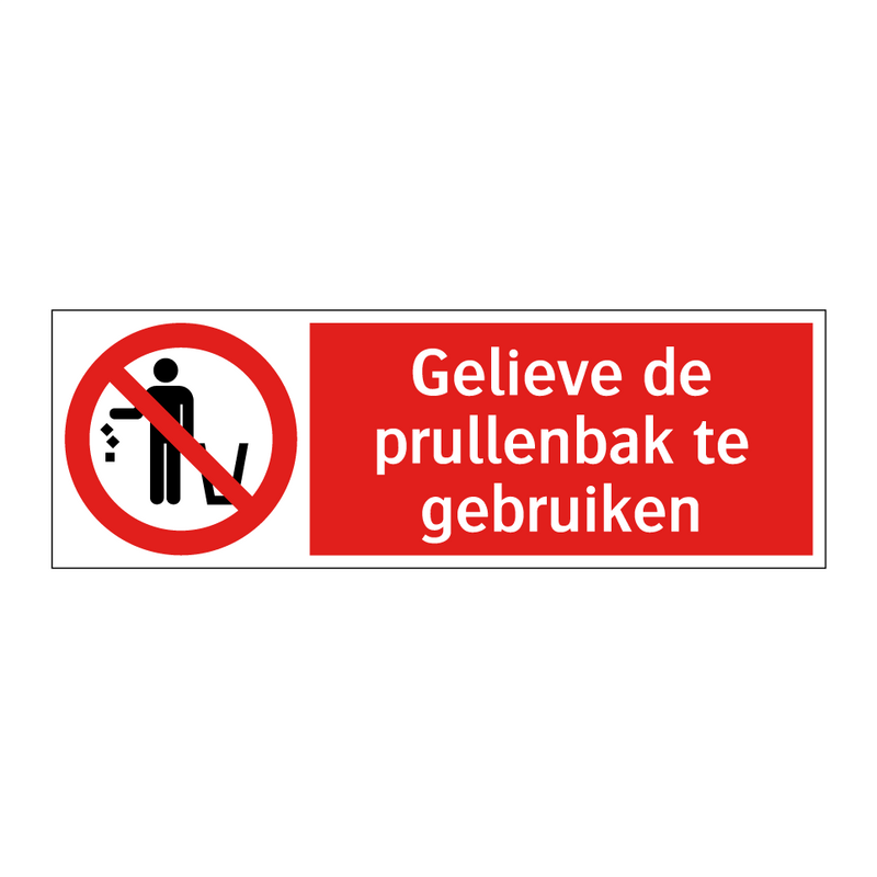 Gelieve de prullenbak te gebruiken