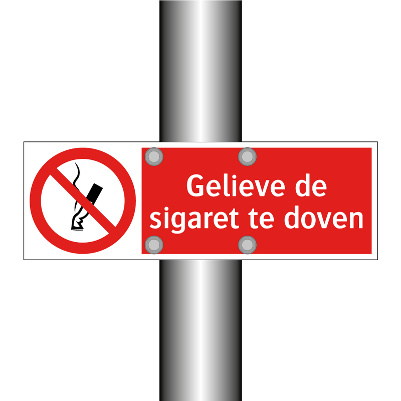 Gelieve de sigaret te doven