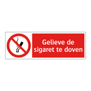 Gelieve de sigaret te doven
