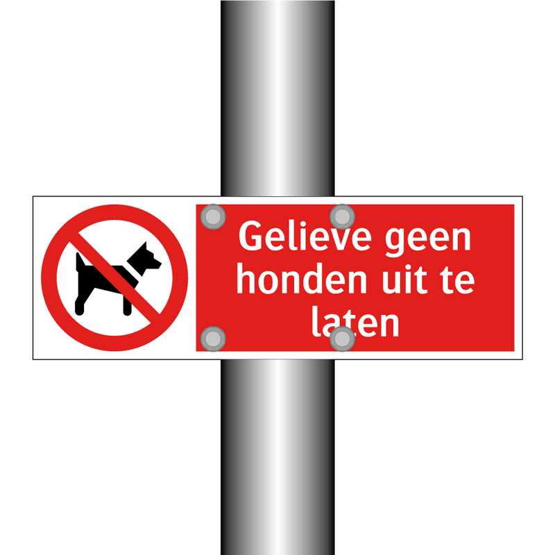 Gelieve geen honden uit te laten