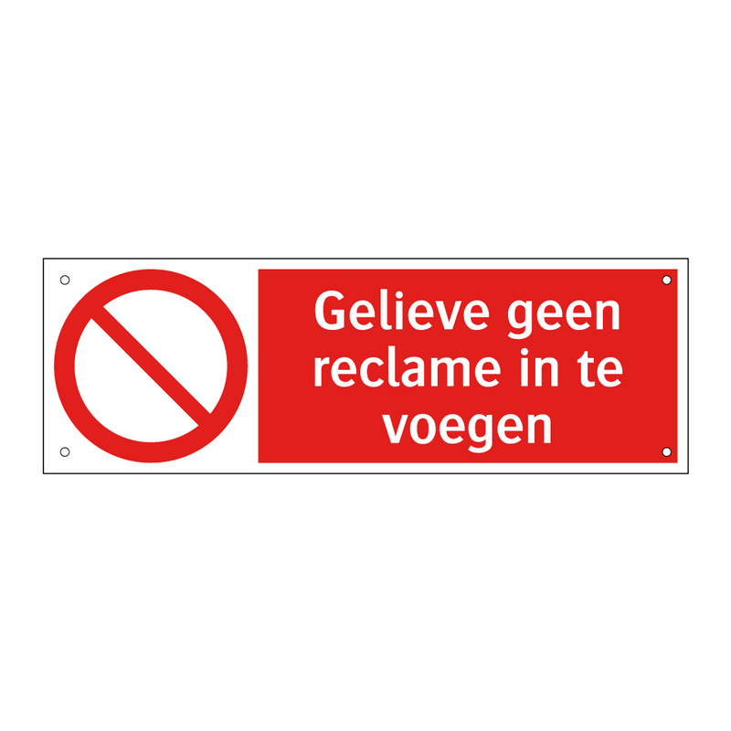 Gelieve geen reclame in te voegen