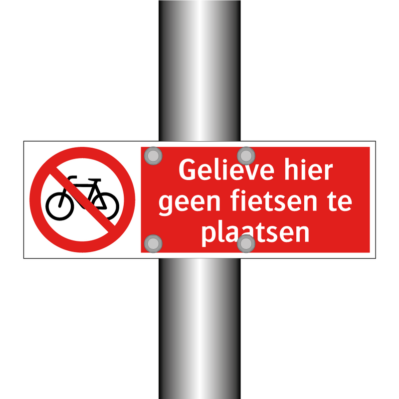 Gelieve hier geen fietsen te plaatsen