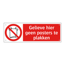 Gelieve hier geen posters te plakken