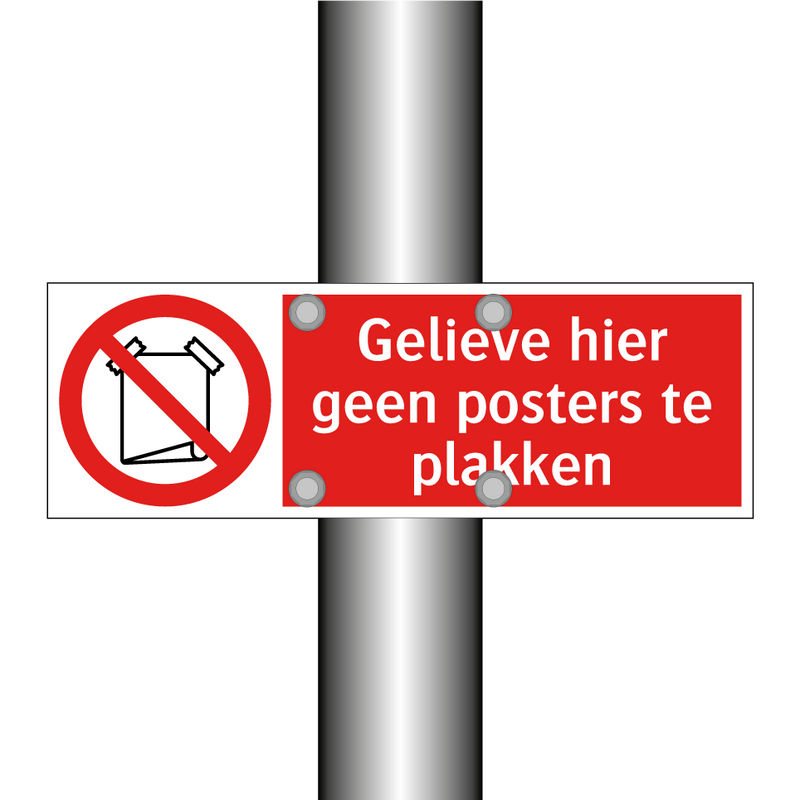 Gelieve hier geen posters te plakken