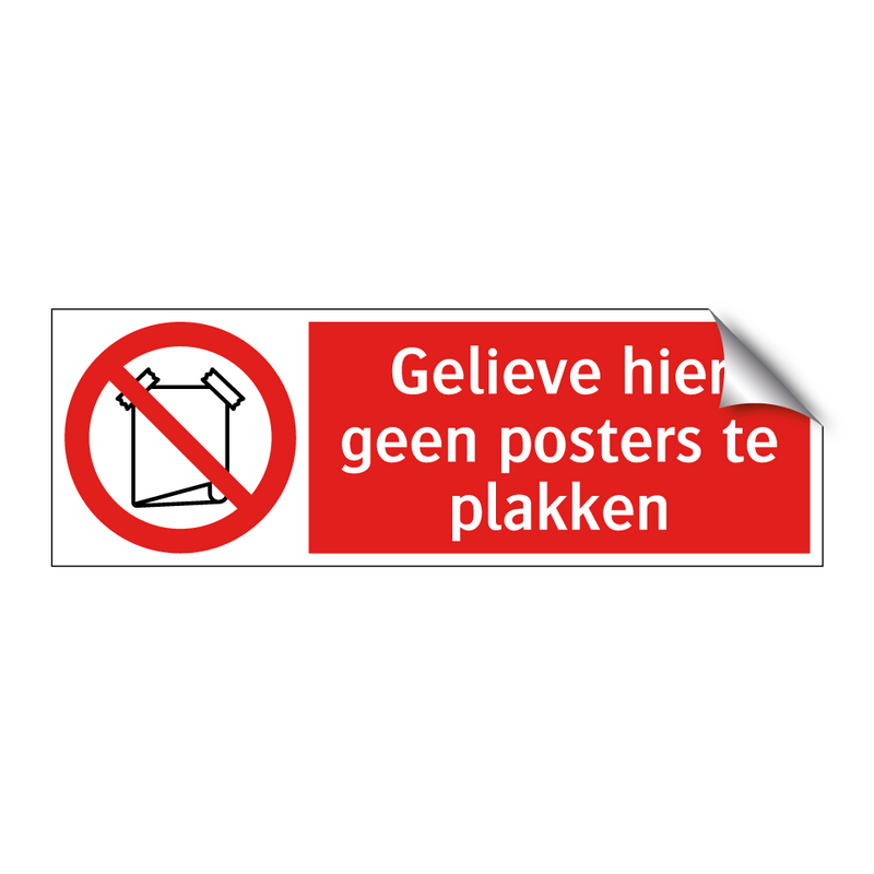 Gelieve hier geen posters te plakken