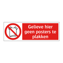 Gelieve hier geen posters te plakken