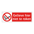 Gelieve hier niet te roken