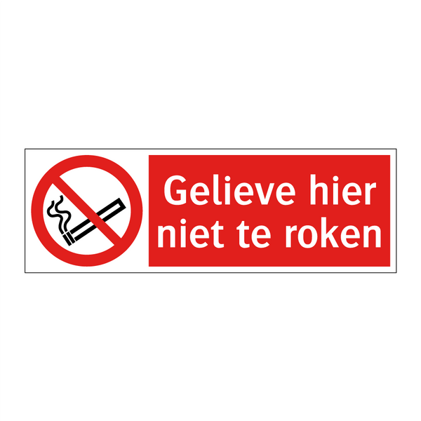 Gelieve hier niet te roken