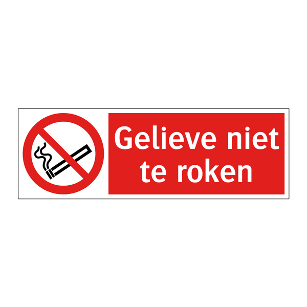 Gelieve niet te roken