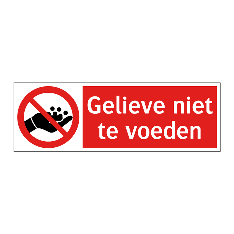 Gelieve niet te voeden