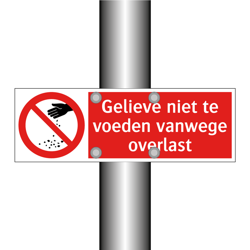 Gelieve niet te voeden vanwege overlast