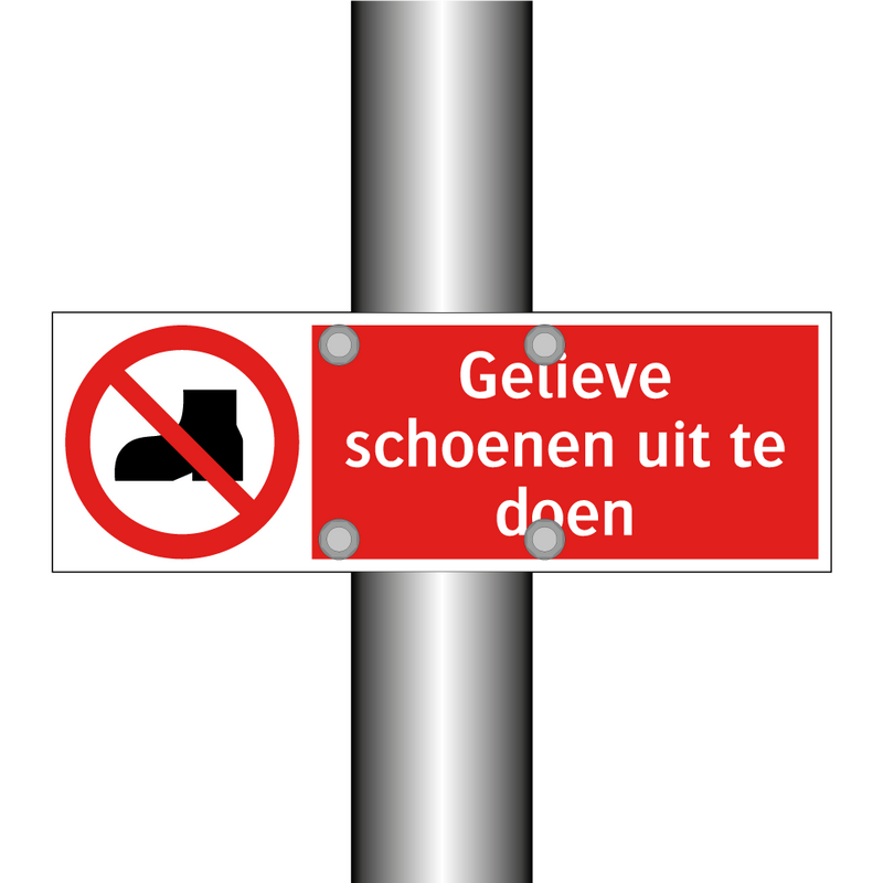 Gelieve schoenen uit te doen