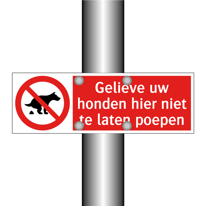 Gelieve uw honden hier niet te laten poepen
