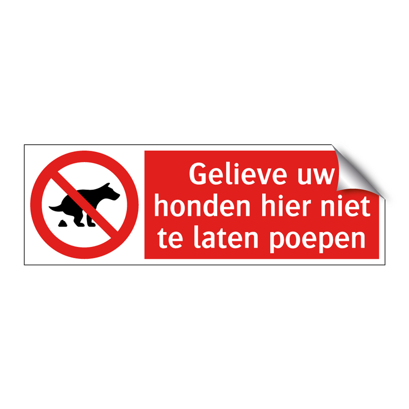 Gelieve uw honden hier niet te laten poepen