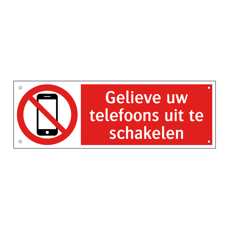 Gelieve uw telefoons uit te schakelen