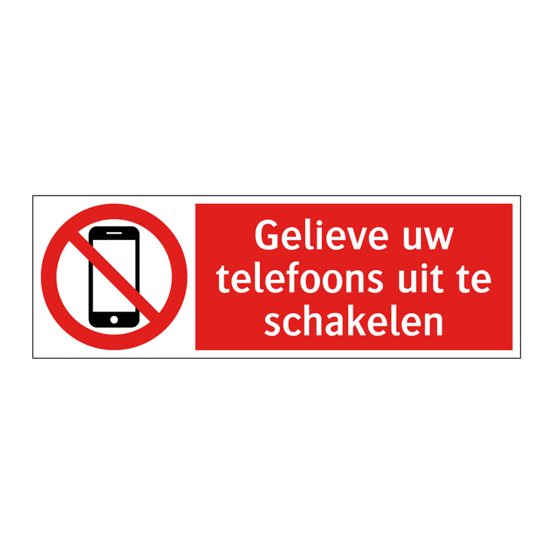 Gelieve uw telefoons uit te schakelen