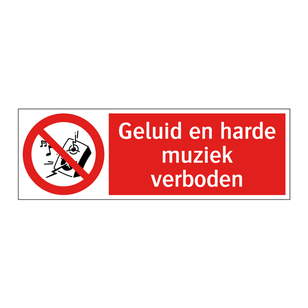 Geluid en harde muziek verboden