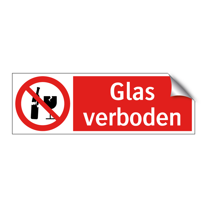 Glas verboden