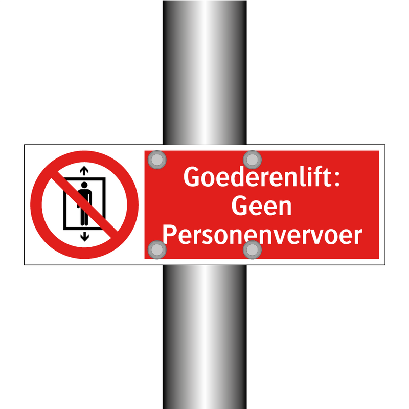 Goederenlift: Geen Personenvervoer