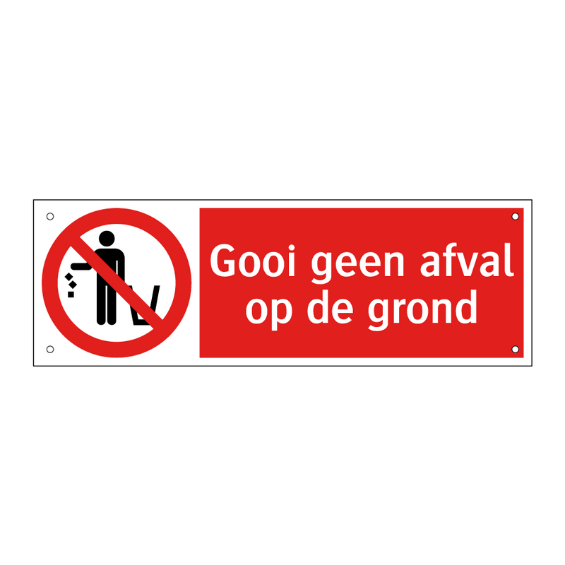 Gooi geen afval op de grond