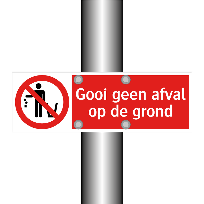 Gooi geen afval op de grond