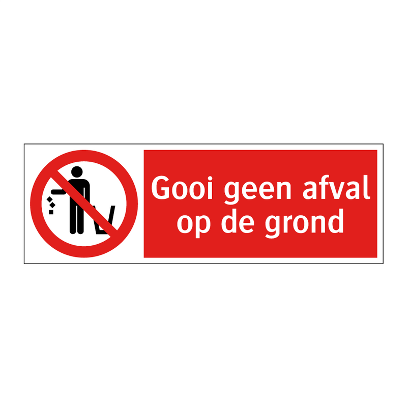 Gooi geen afval op de grond