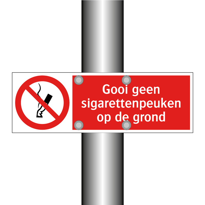 Gooi geen sigarettenpeuken op de grond