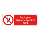 Gooi geen sigarettenpeuken weg