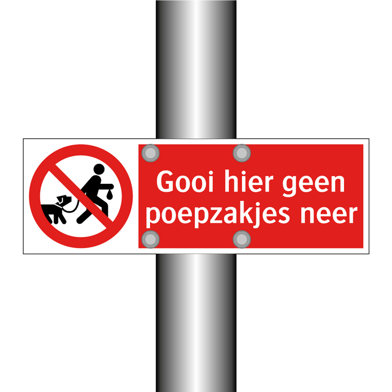 Gooi hier geen poepzakjes neer