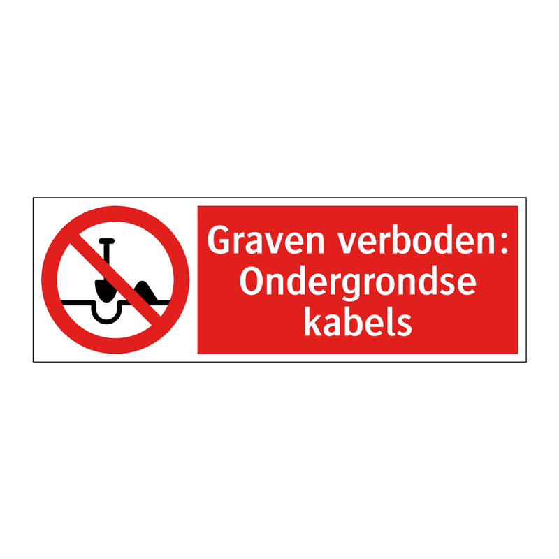 Graven verboden: Ondergrondse kabels