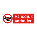 Handdruk verboden