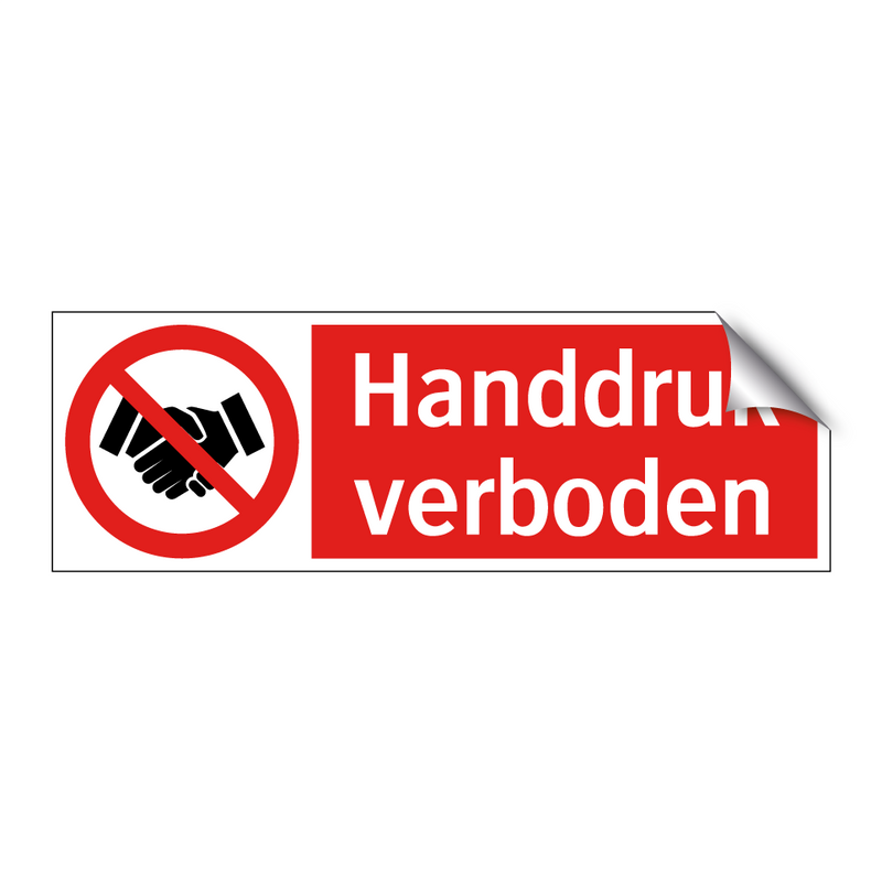 Handdruk verboden